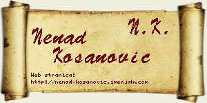 Nenad Kosanović vizit kartica